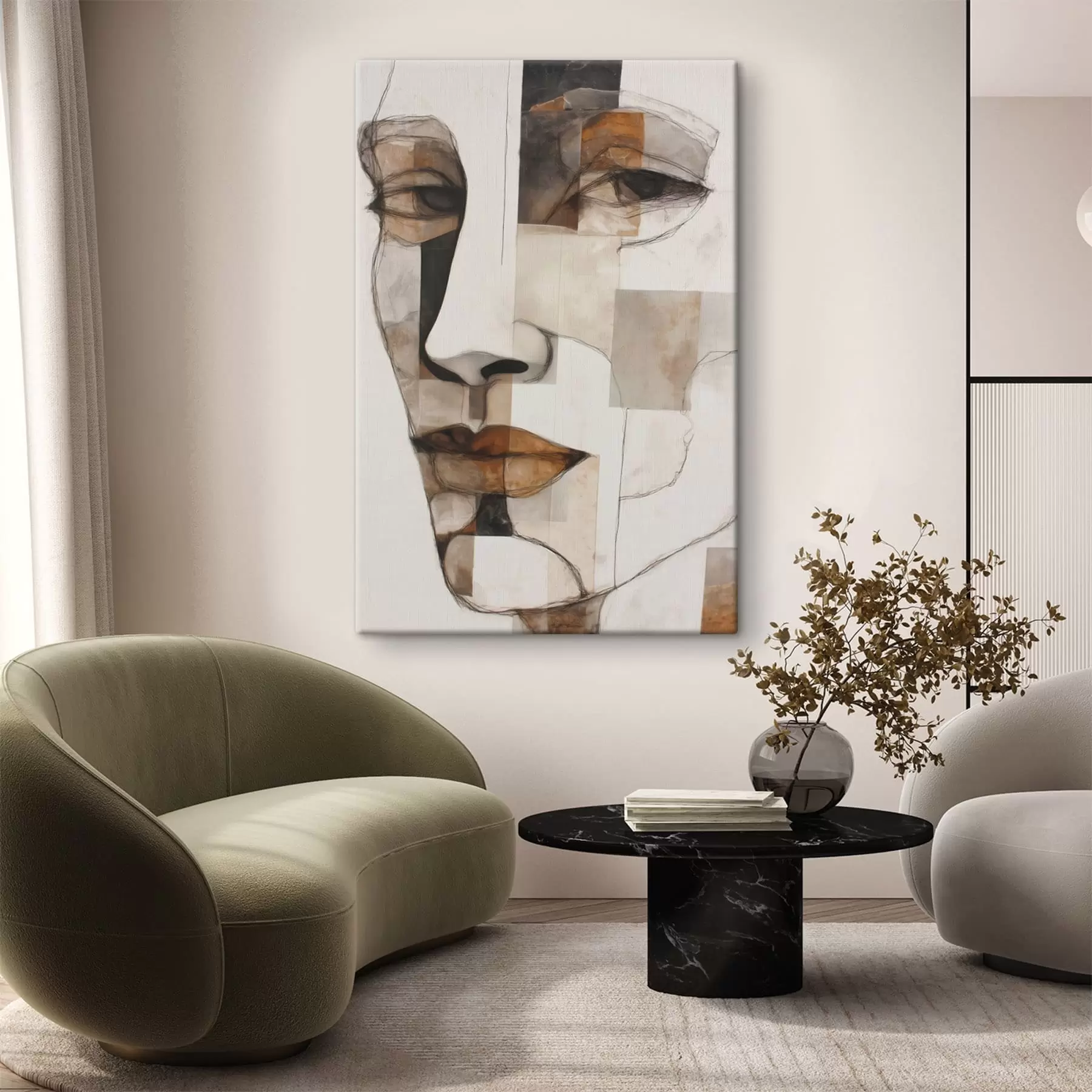 Tableau Visage abstrait s48515