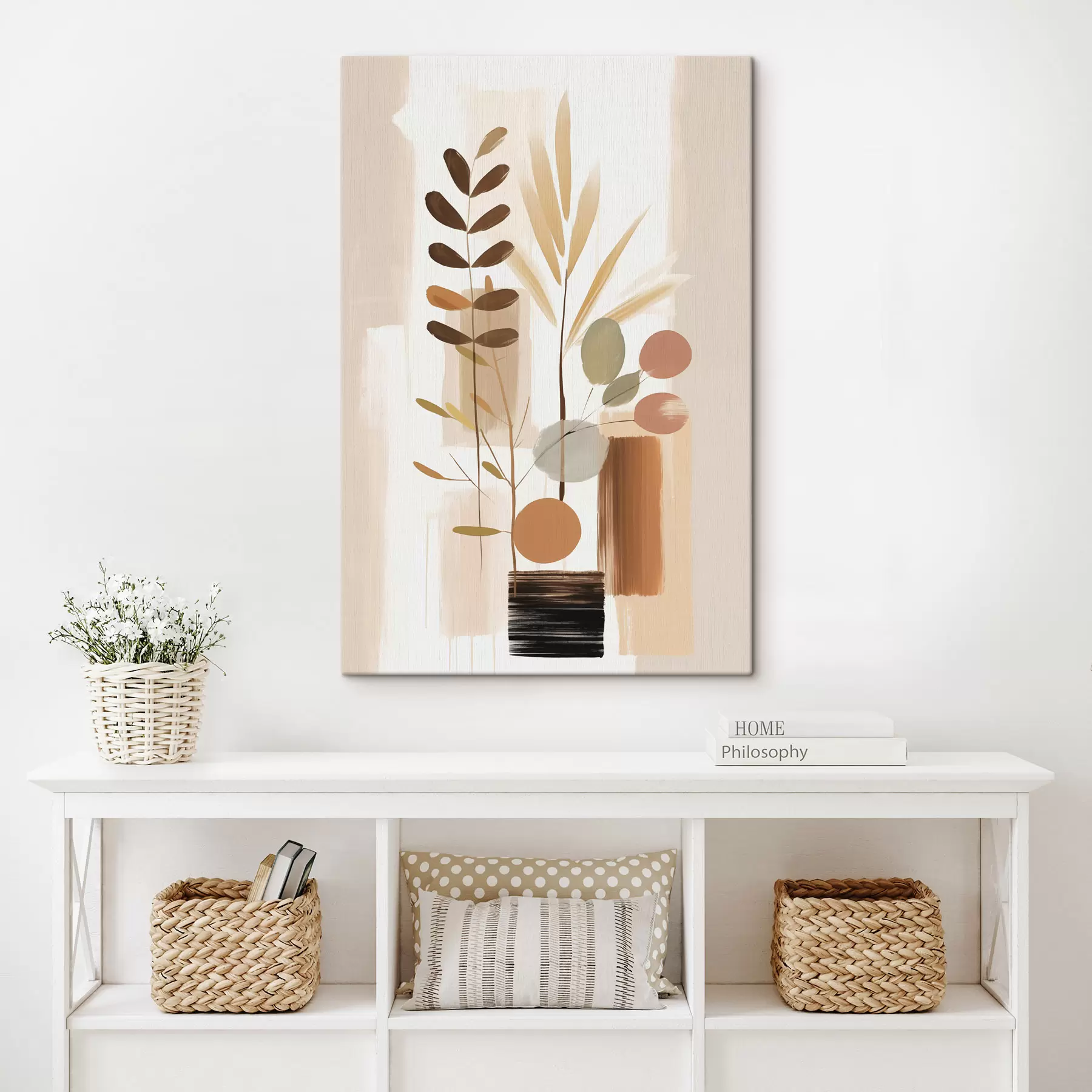 Tableau Composition botanique abstraite s48517