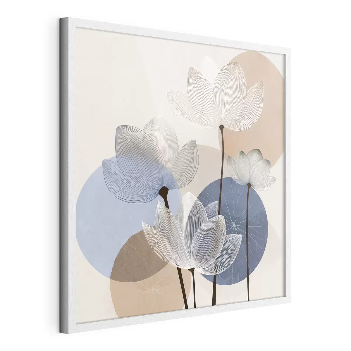 Poster Le lotus rêve en bleu f48277