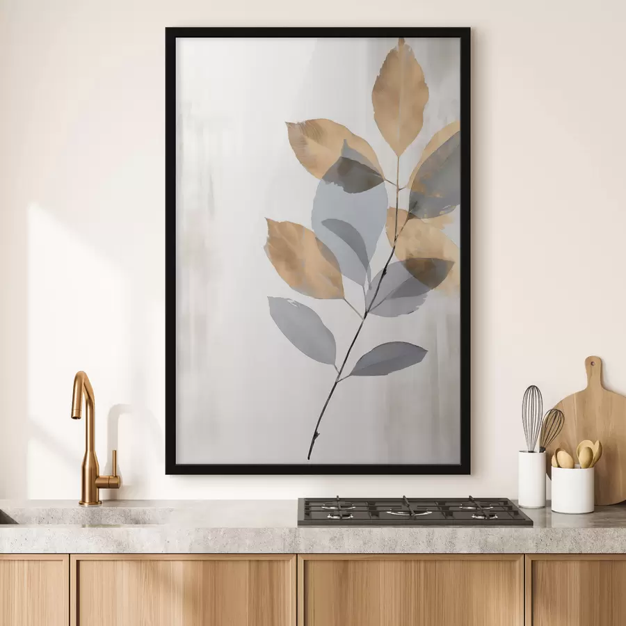 Papier peint Branche botanique minimaliste f48510