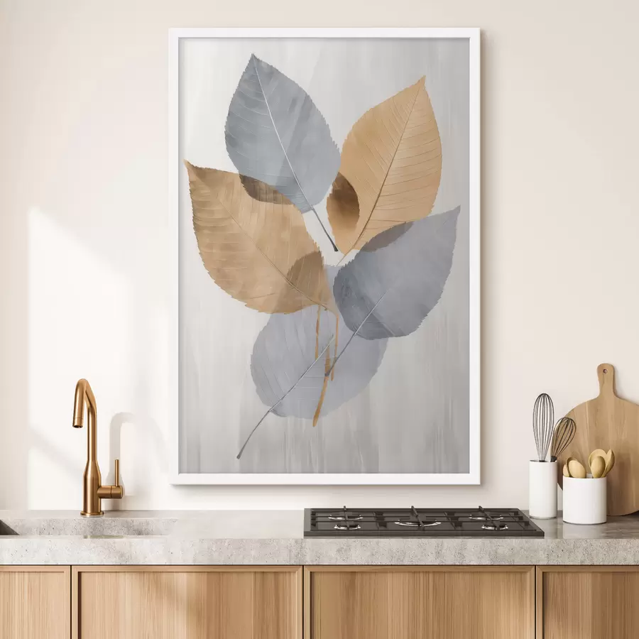 Papier peint Feuilles botaniques abstraites f48511