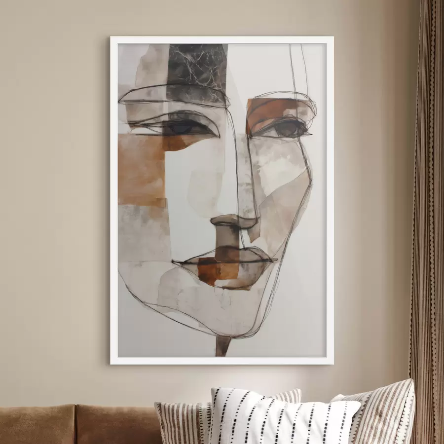 Papier peint Visage abstrait f48514