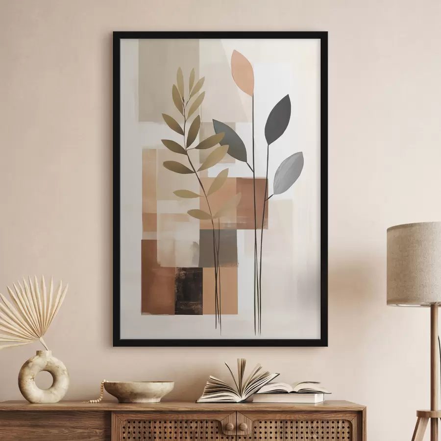 Papier peint Composition botanique abstraite f48516