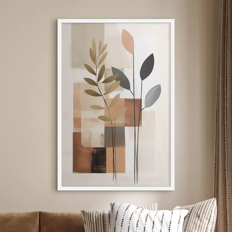 Papier peint Composition botanique abstraite f48516