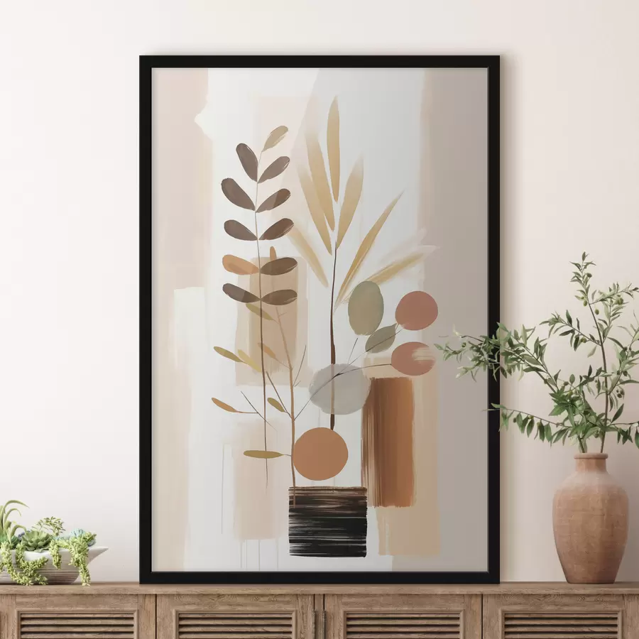 Papier peint Composition botanique abstraite f48517