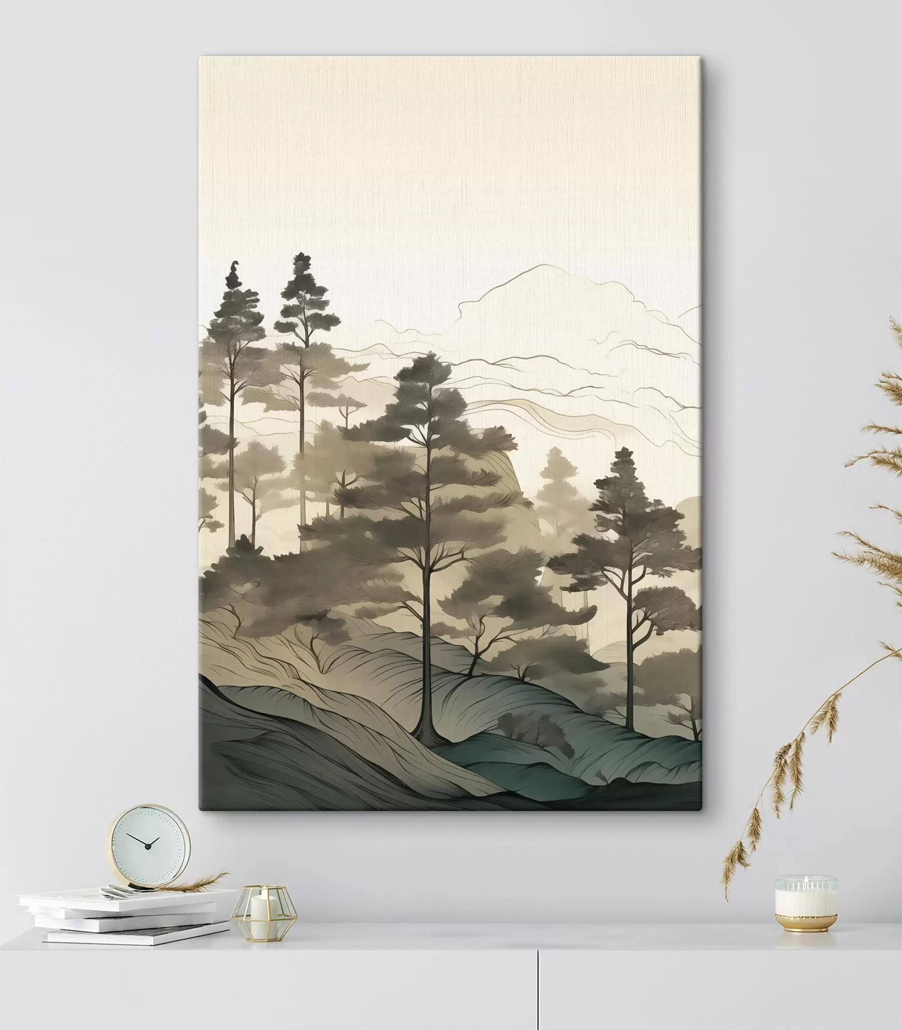 Tableau La forêt brumeuse à l'aube s48539