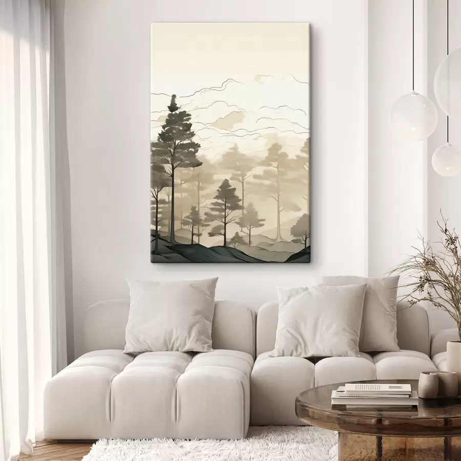 Tableau Les voiles de brume des montagnes s48540