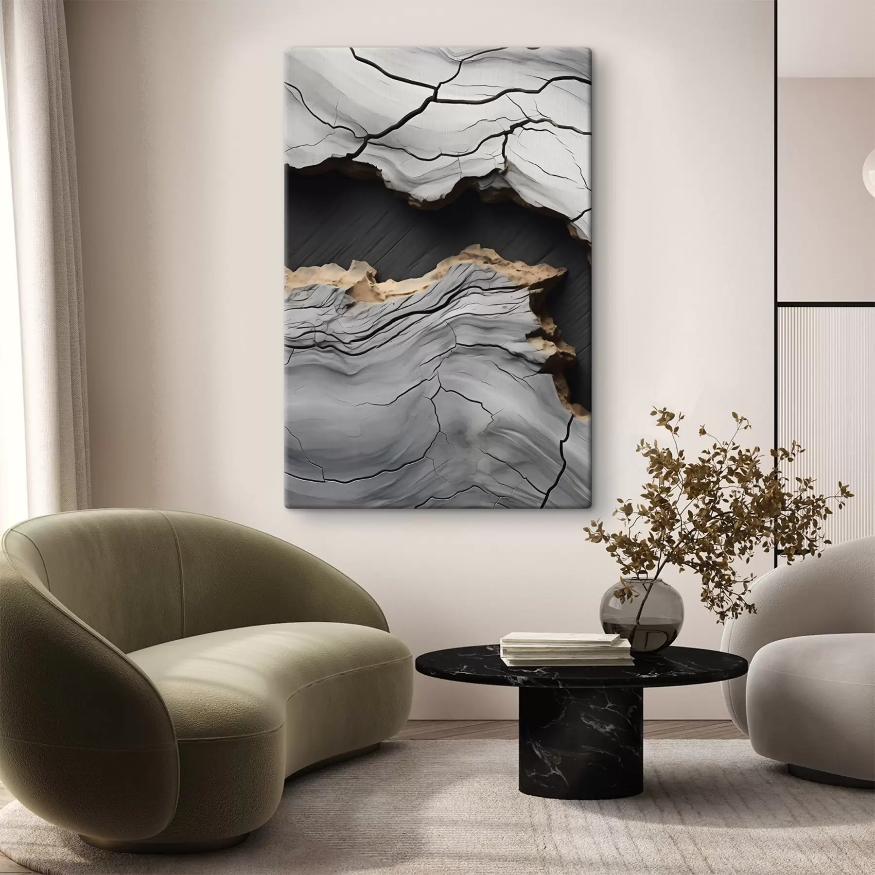 Tableau La profondeur de la pierre s48541