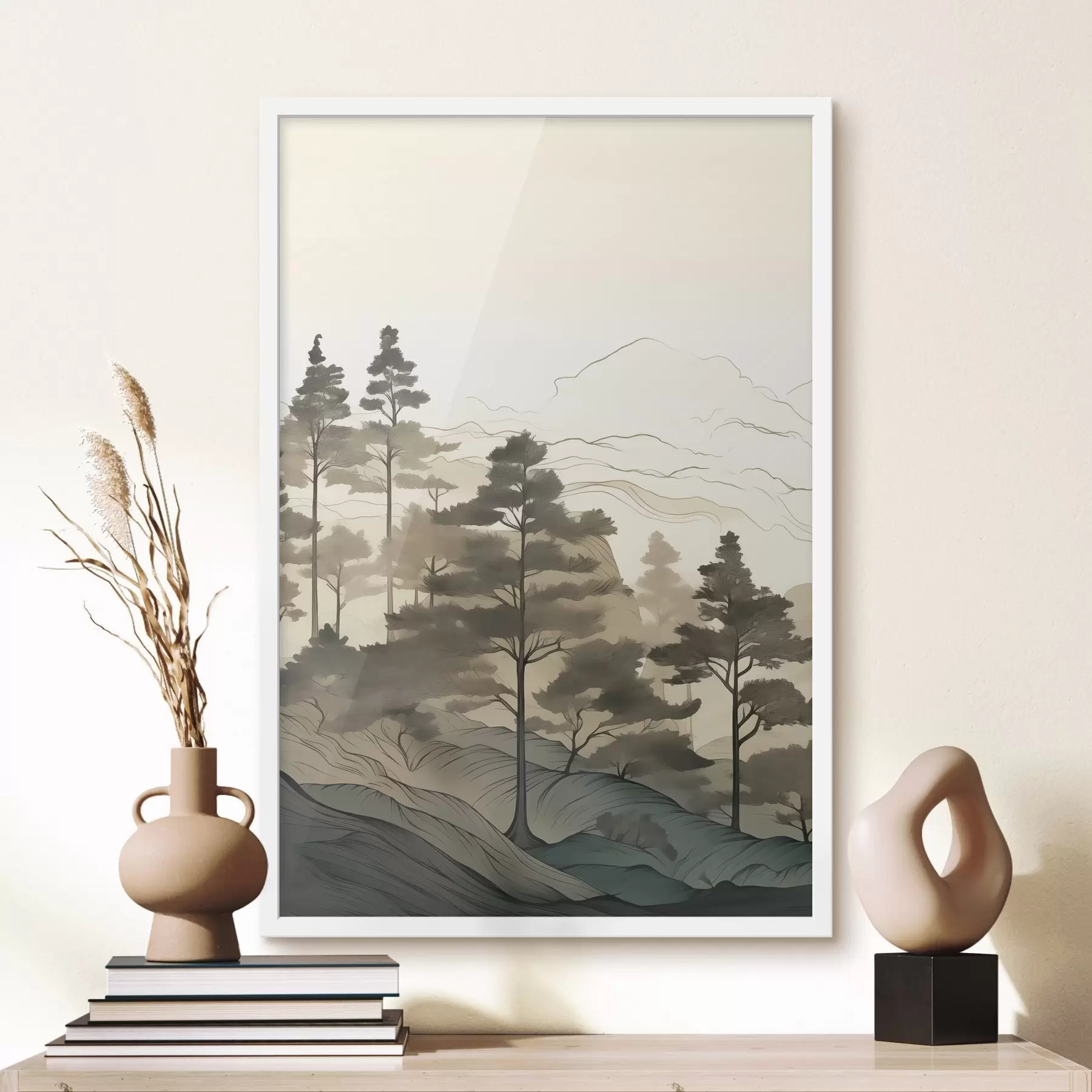 Papier peint La forêt brumeuse à l'aube f48539