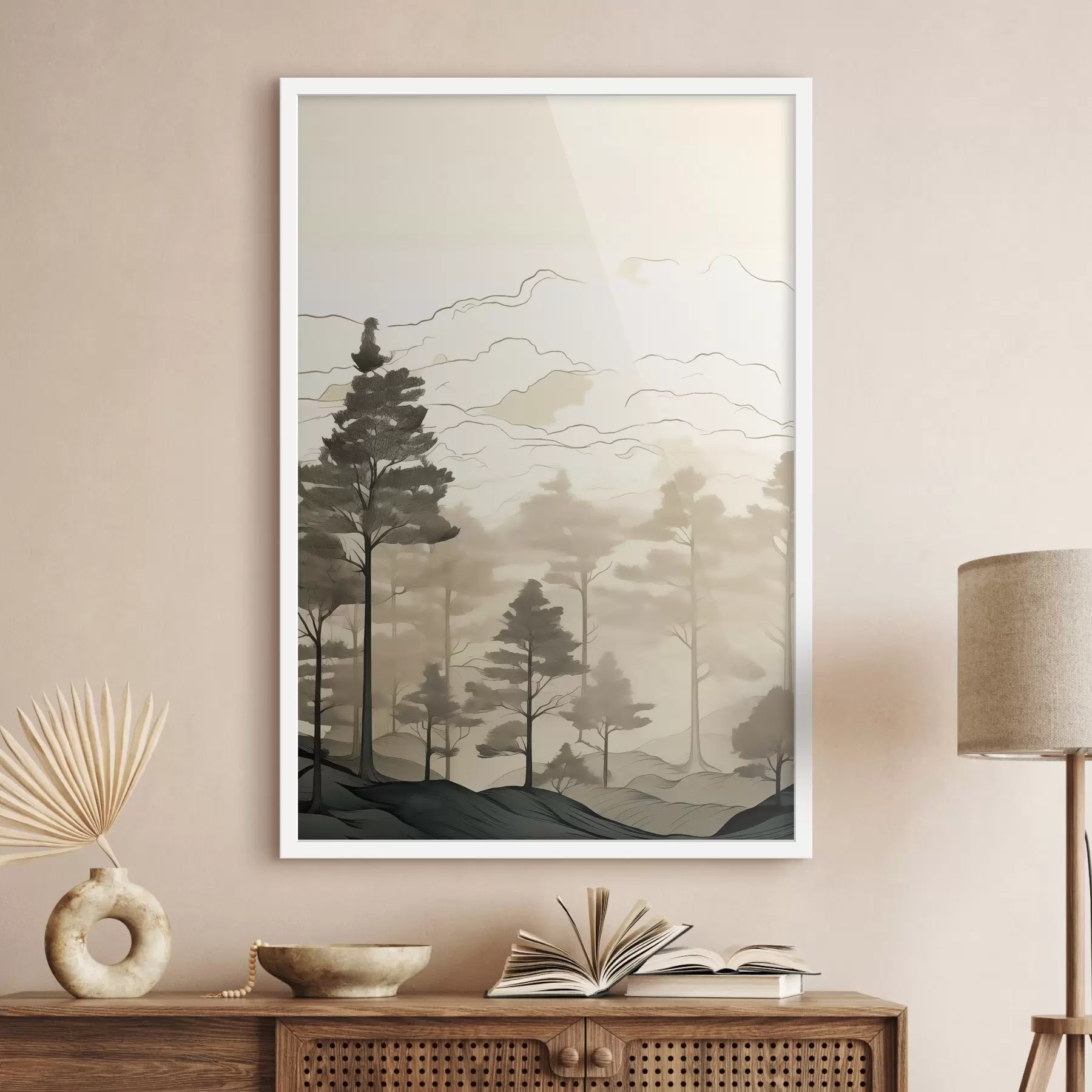 Papier peint Les voiles de brume des montagnes f48540