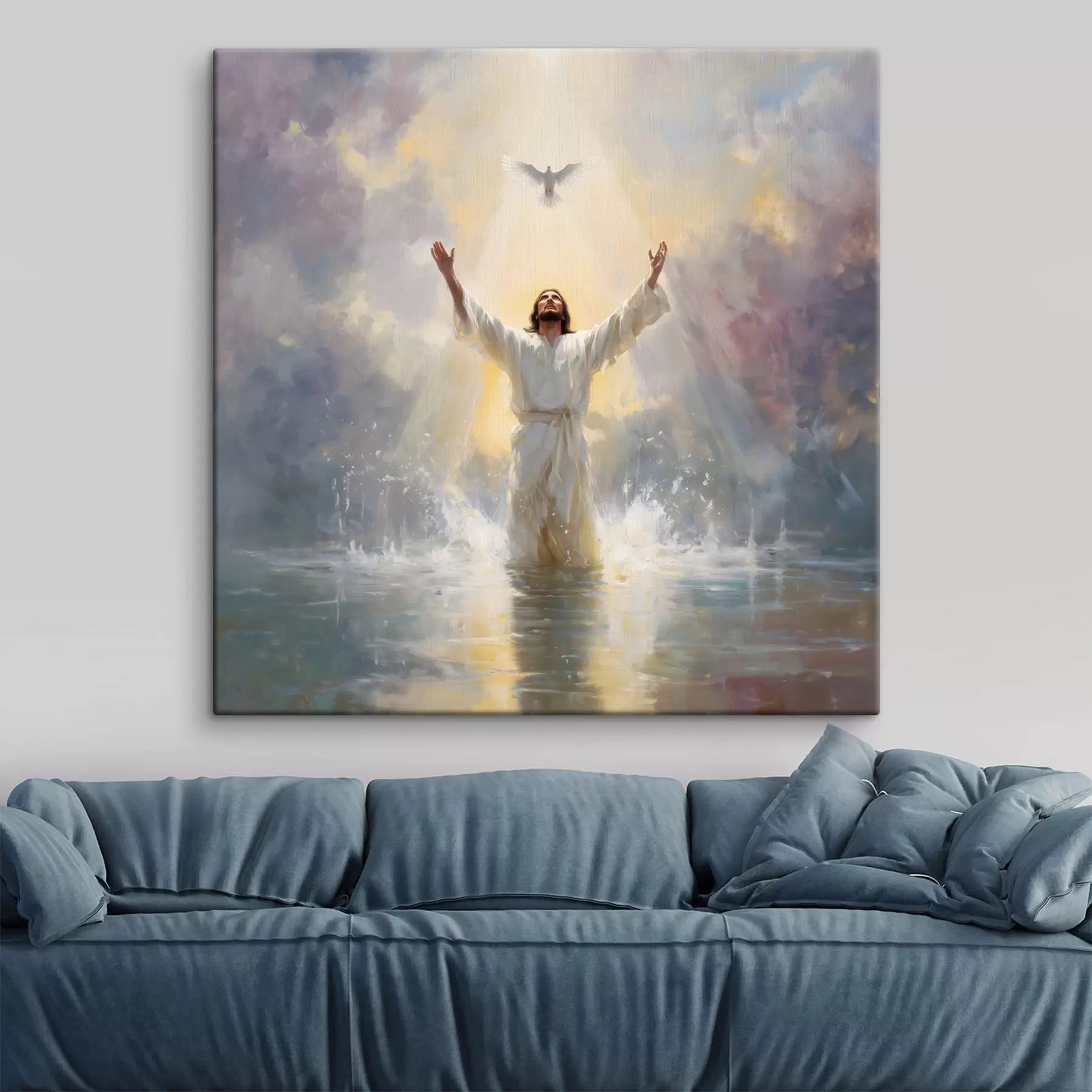 Tableau l'image de Jésus dans l'eau s48550