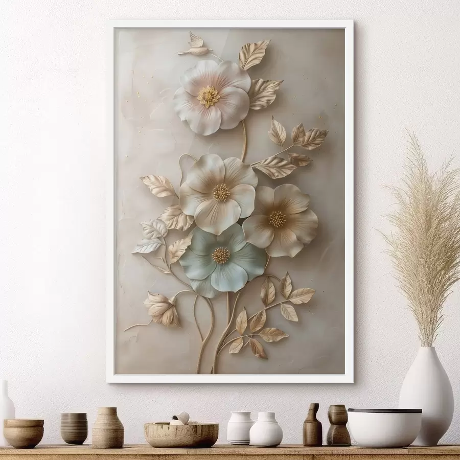 Papier peint un visage féminin abstrait vu de profil f48528