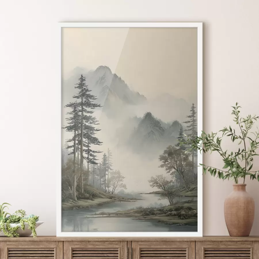 Papier peint une lionne peinte à l'aquarelle f48531