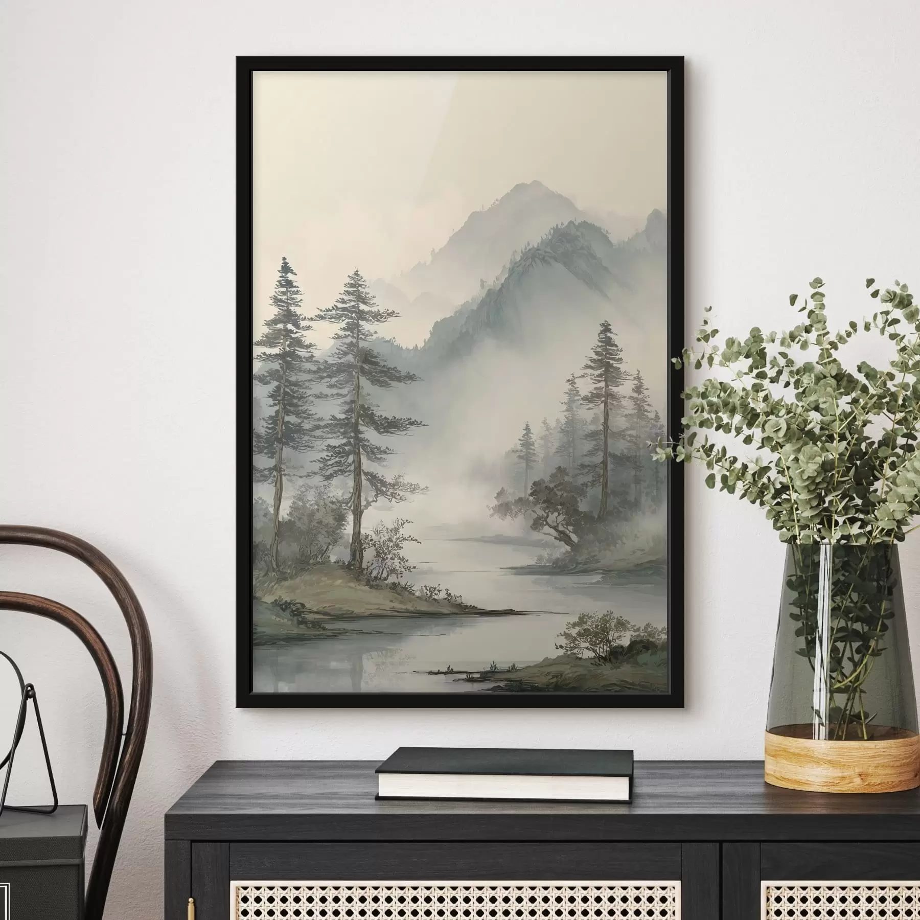 Papier peint un arrangement décoratif raffiné composé de fleurs et de feuillage f48532