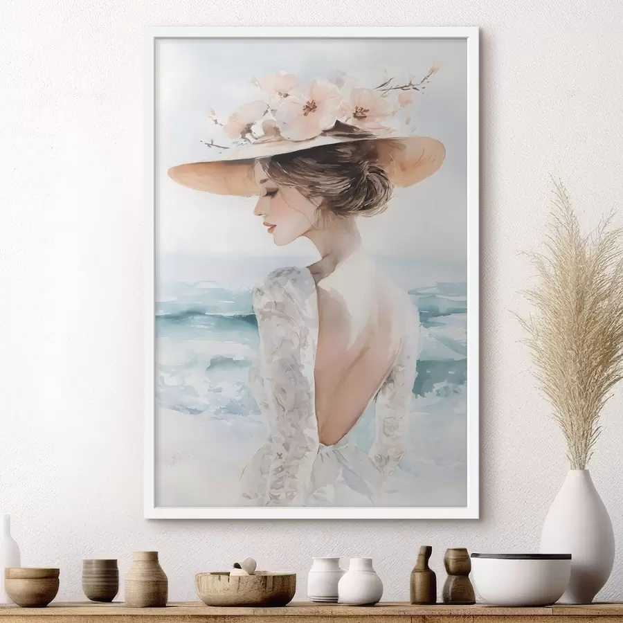 Papier peint un paysage de montagne avec des pins et une rivière f48547