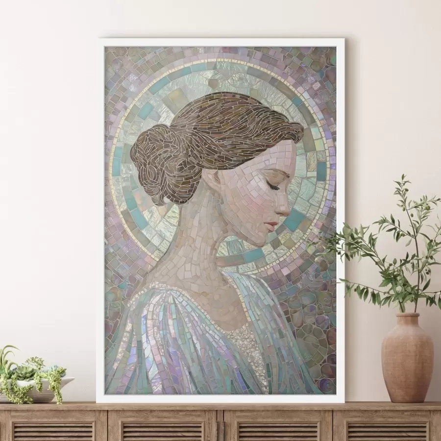 Papier peint une fleur d'iris dans un style décoratif f48551