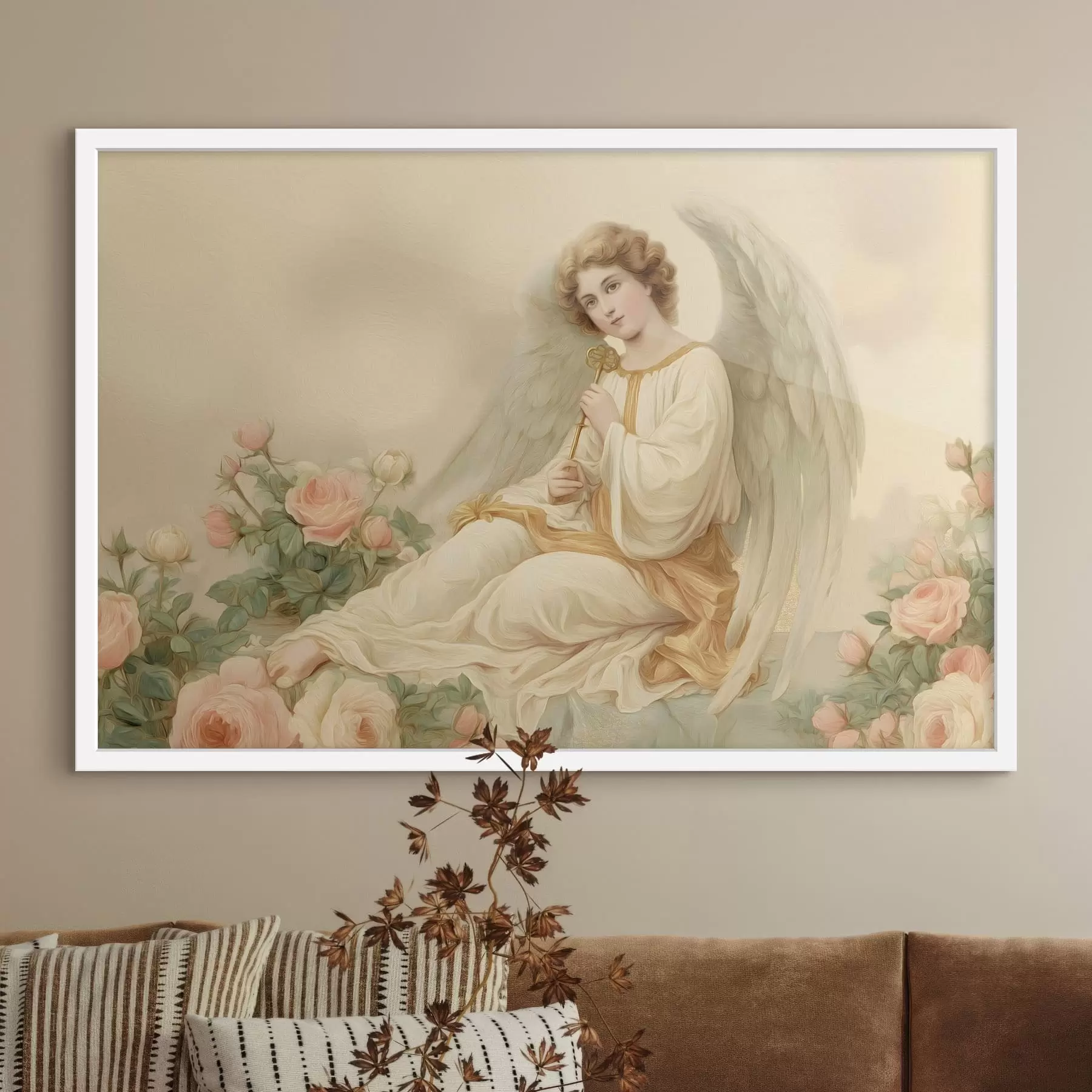 Papier peint une jeune fille fantastique dans une illustration de style papier f48554