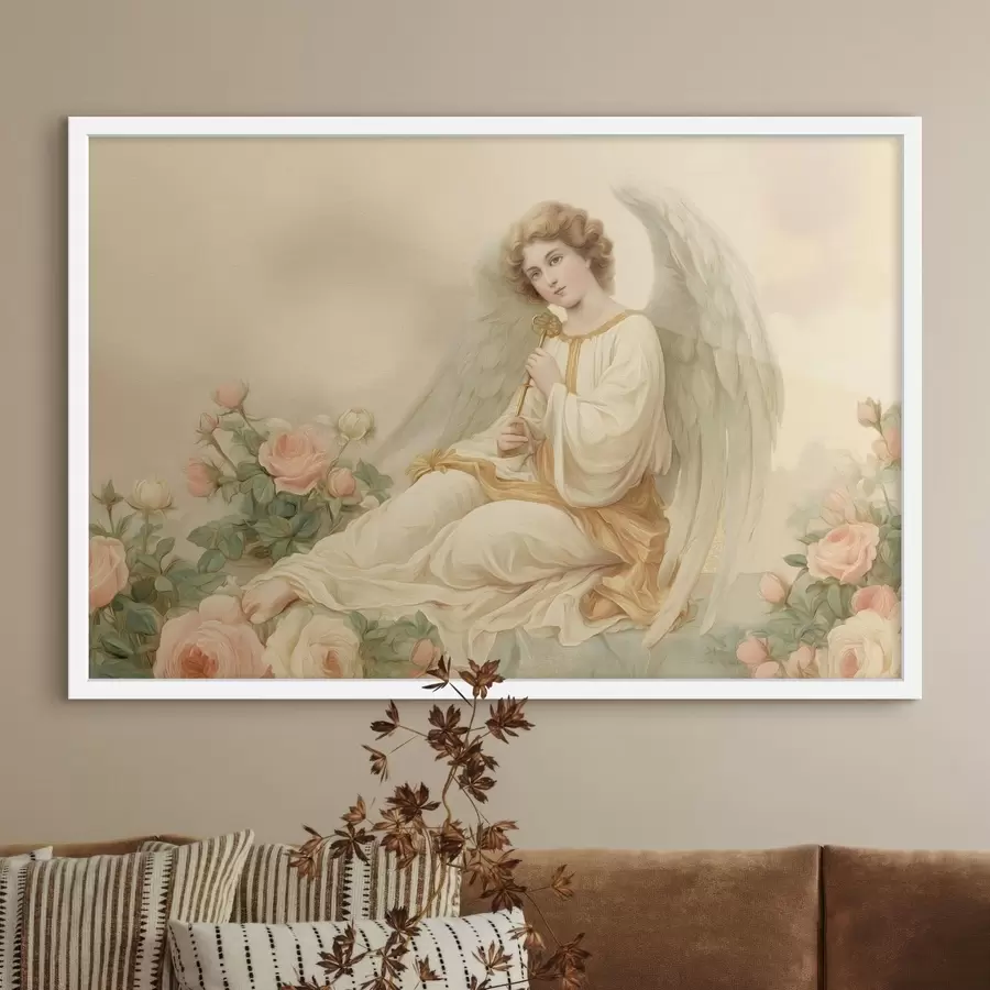 Papier peint une jeune fille fantastique dans une illustration de style papier f48554