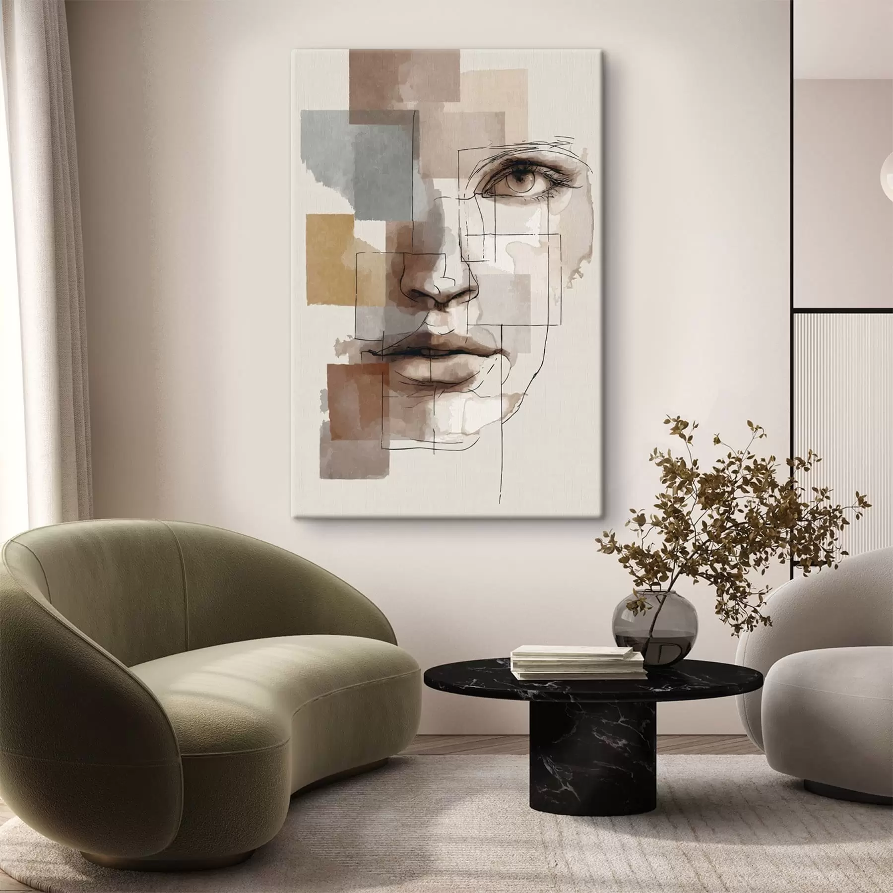 Tableau Visage abstrait s48561