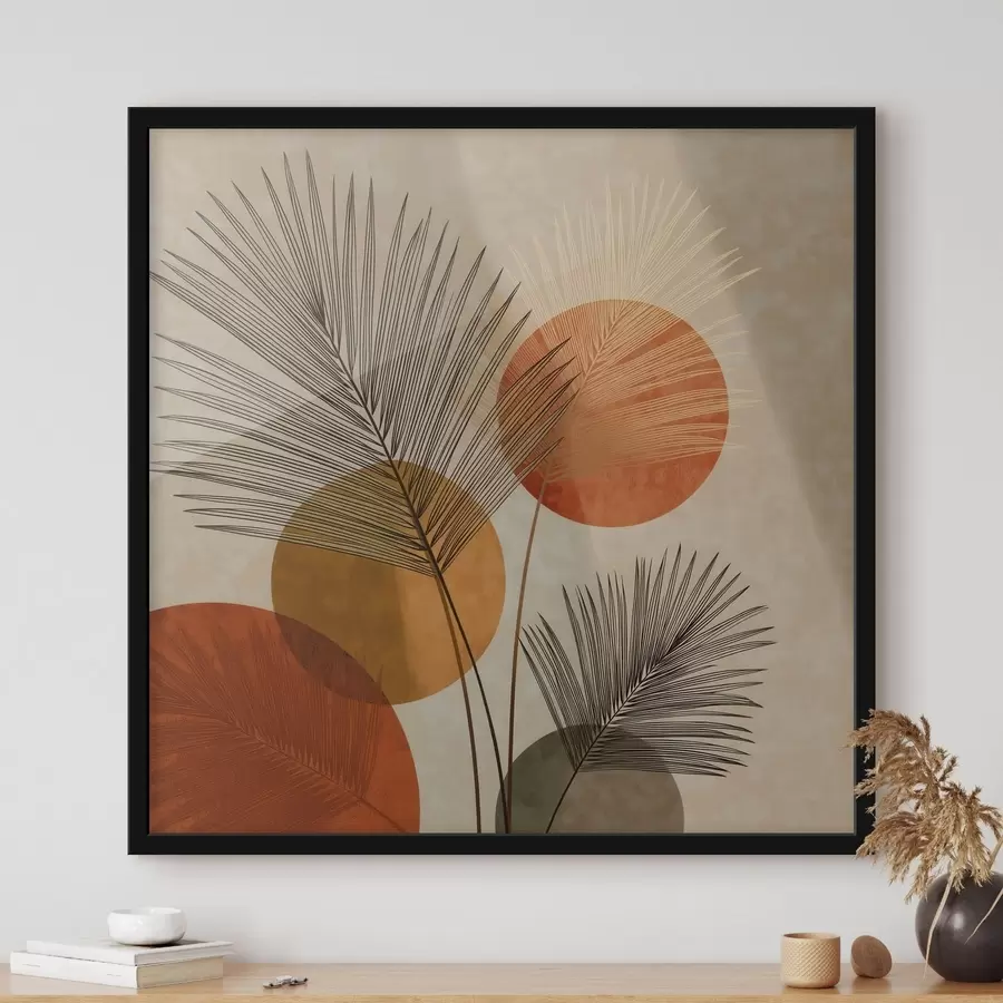 Papier peint Feuilles de palmier abstraites f48557