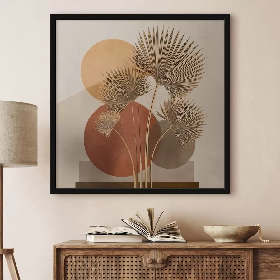 Papier peint Feuilles de palmier abstraites f48558