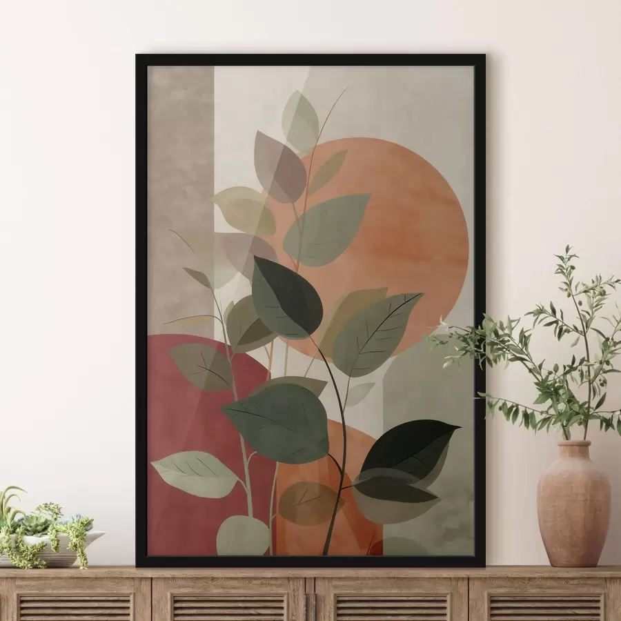 Papier peint Feuilles de plantes abstraites f48559