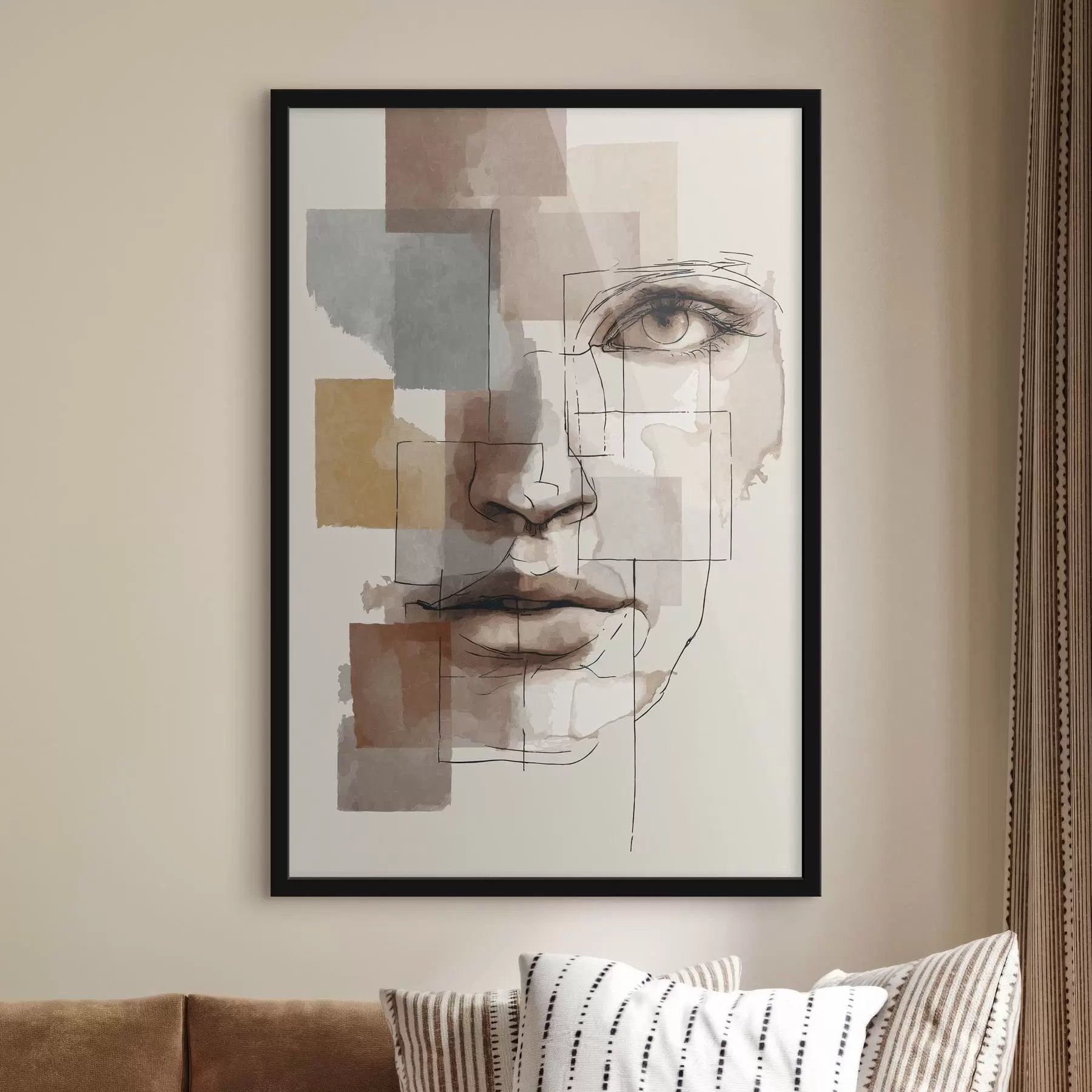 Papier peint Visage abstrait f48561