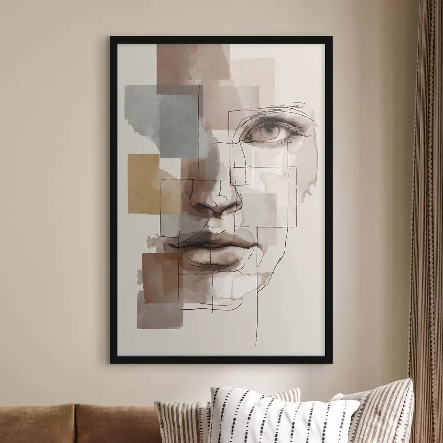 Papier peint Visage abstrait f48561