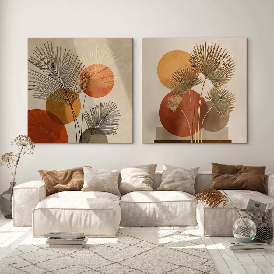 Tableau Feuilles de palmier abstraites m30265