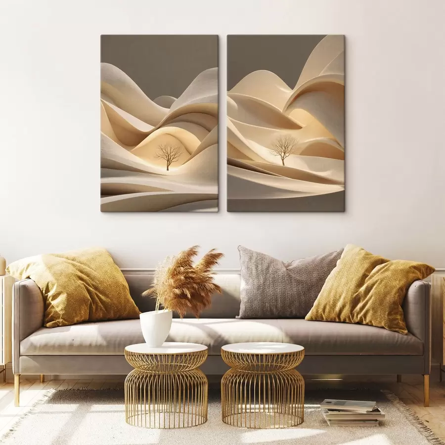 Papier peint un paysage surréaliste avec un arbre m30261