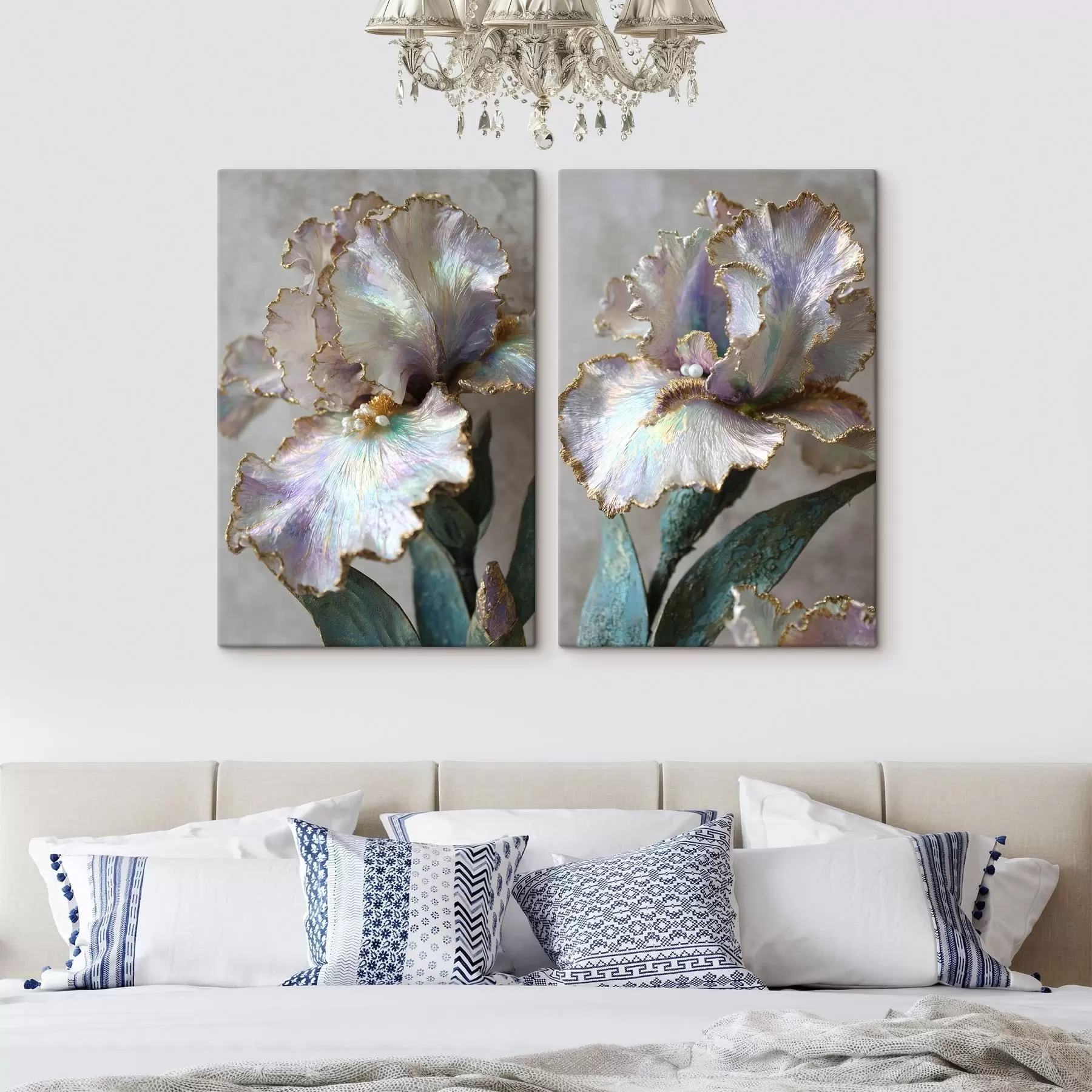 Tableau un iris représenté dans un style décoratif m30264