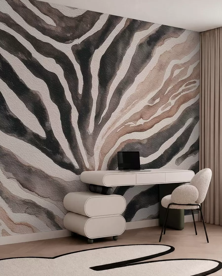 Papier peint Une abstraction douce aux textures naturelles dans des tons neutres w09801