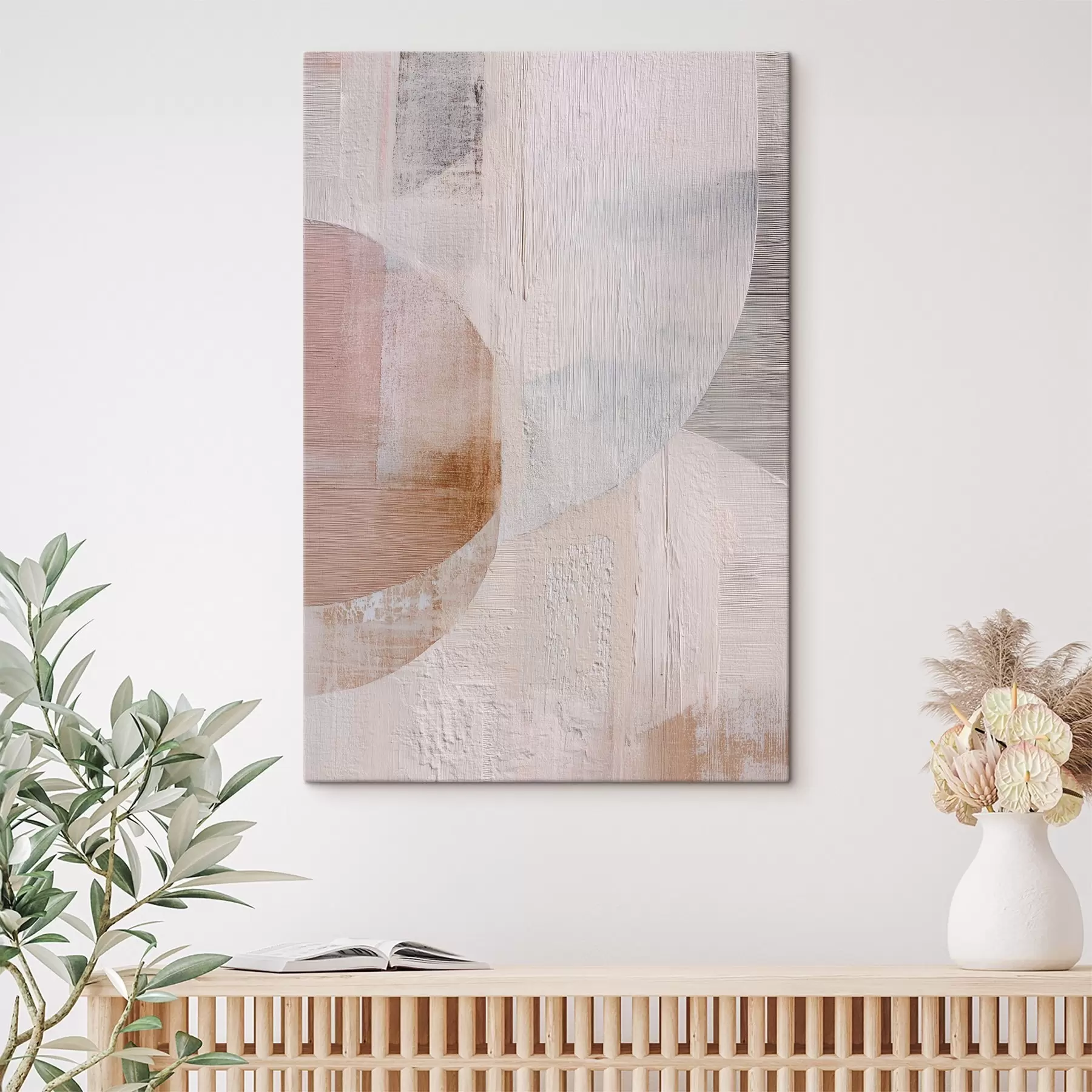 Tableau Fond texturé avec des éléments superposés dans un style de peinture contemporaine s48190