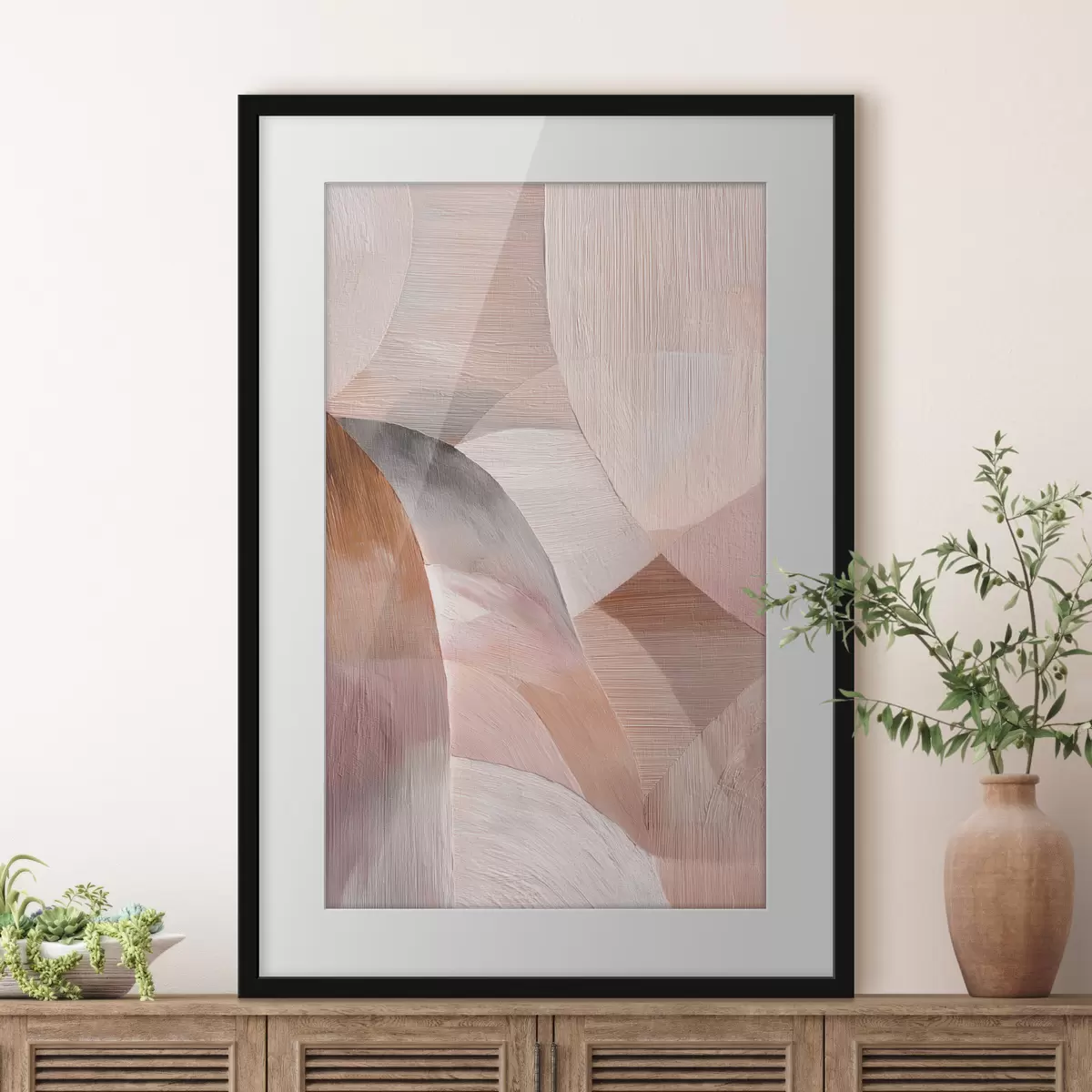 Poster Pause couleur pêche f48189