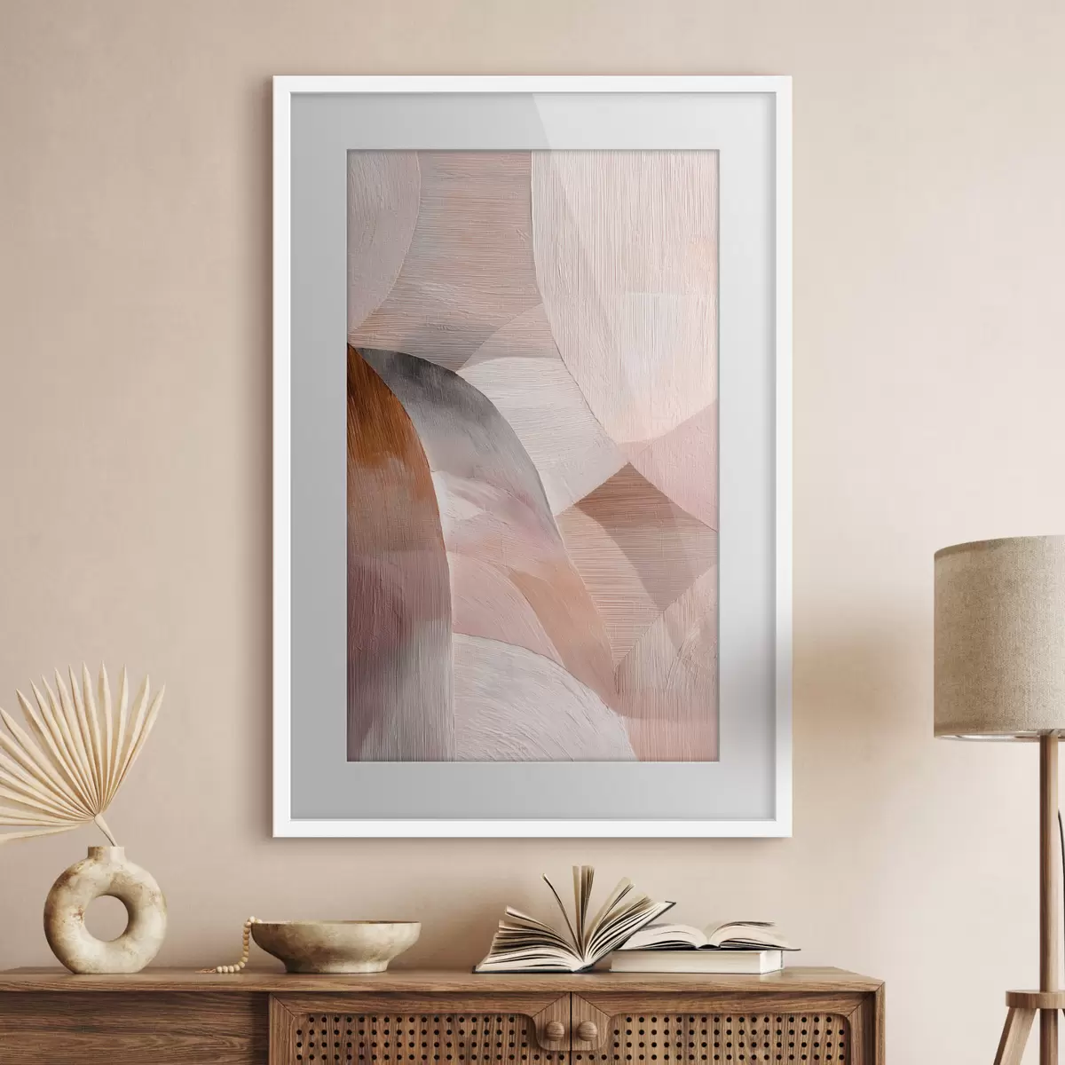 Poster Pause couleur pêche f48189