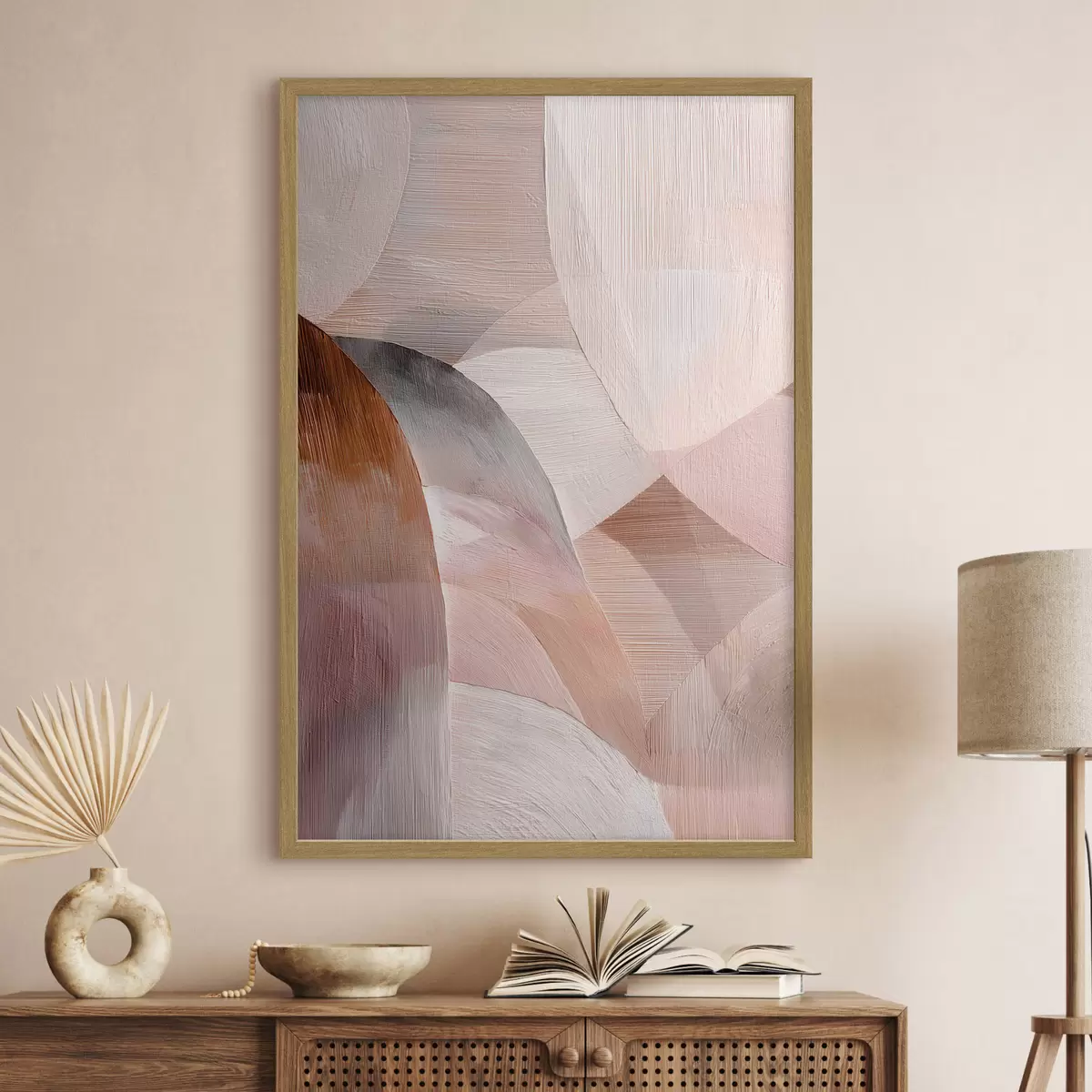 Poster Pause couleur pêche f48189
