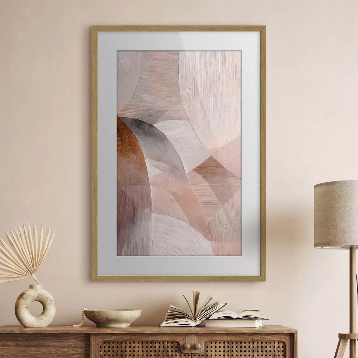 Poster Pause couleur pêche f48189