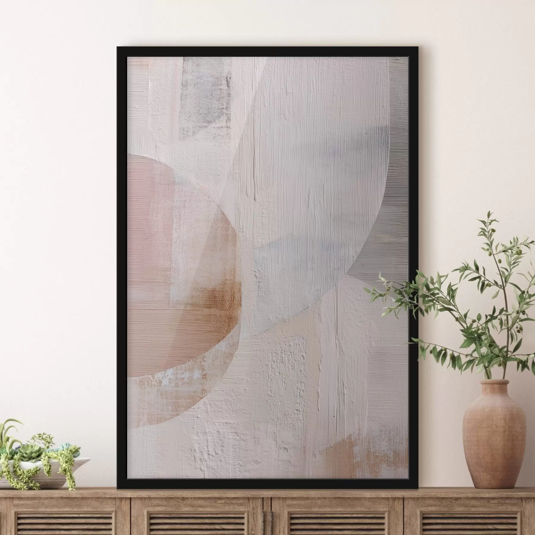 Papier peint Fond texturé avec des éléments superposés dans un style de peinture contemporaine f48190