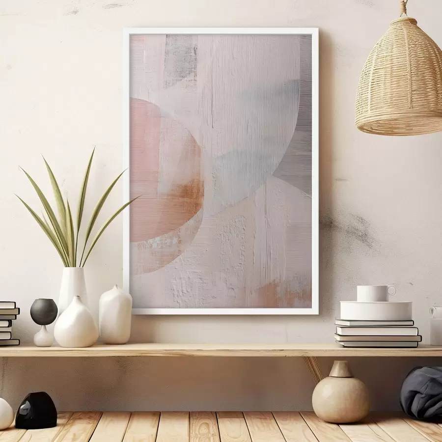Papier peint Fond texturé avec des éléments superposés dans un style de peinture contemporaine f48190