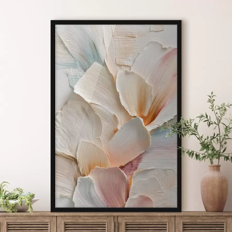 Papier peint Composition florale abstraite aux tons clairs, dans un style de peinture à l'huile f48204