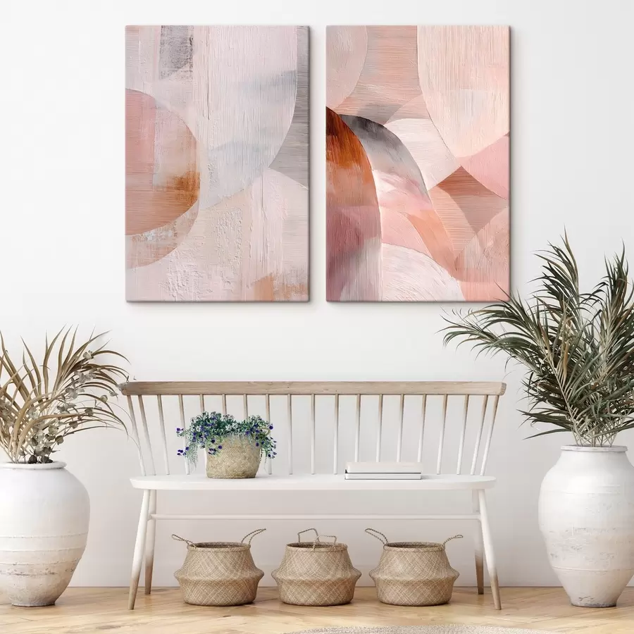 Tableau Une harmonie de tons chauds et de lignes texturées dans un style artistique m30146