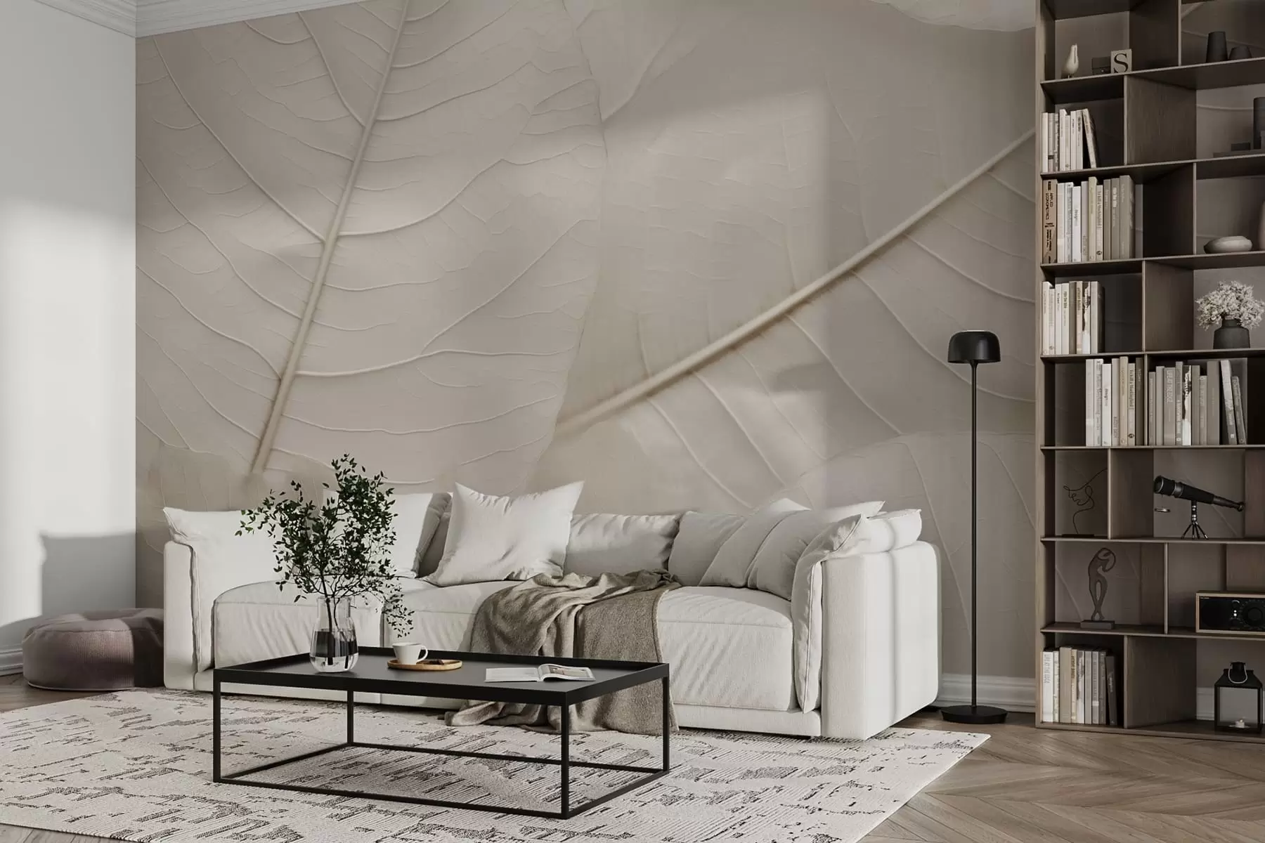 Papier peint Feuille élégante w05328