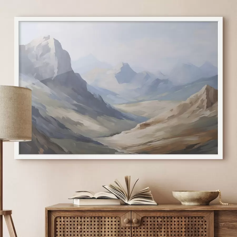 Papier peint Paysage de montagne imitation peinture f48589