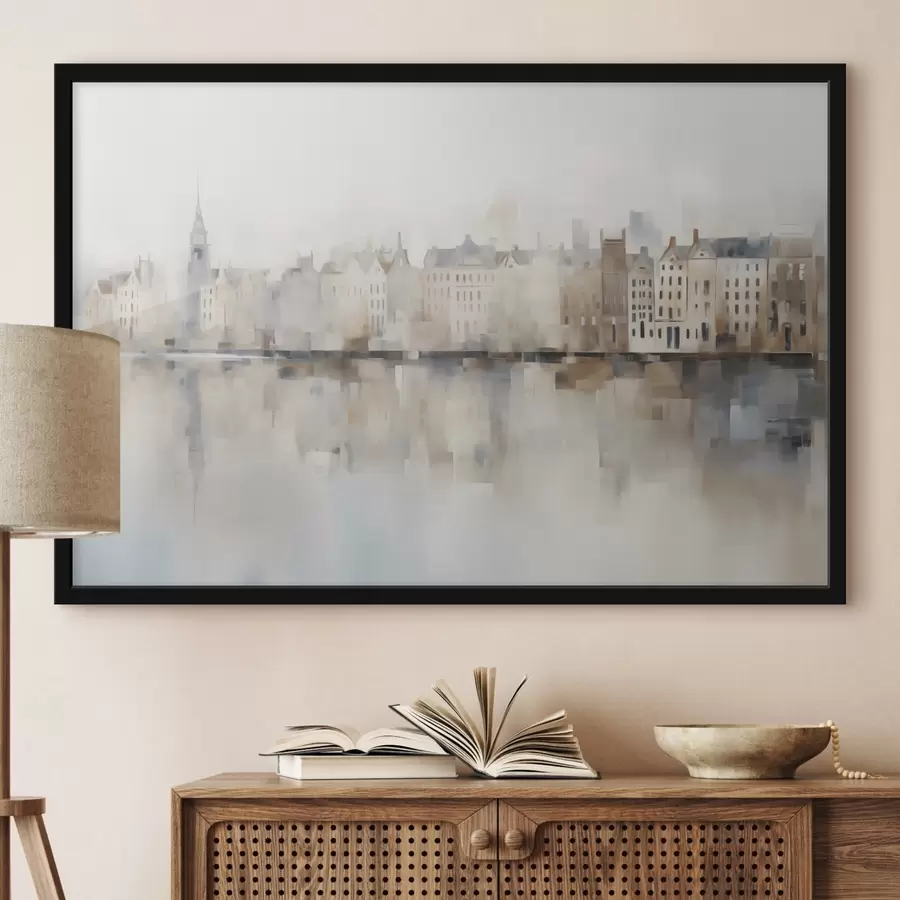 Papier peint Peinture d'imitation de paysage urbain f48596