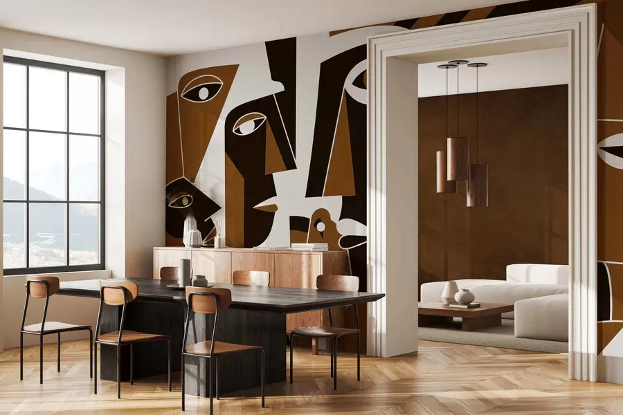 Papier peint Visages de style africain w05446