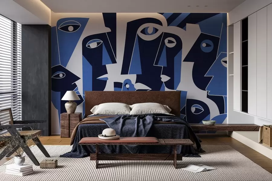 Papier peint Visages de style africain w05446v1