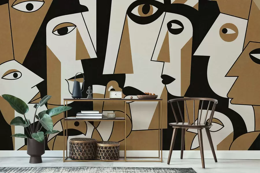 Papier peint Visages de style africain w05446v2