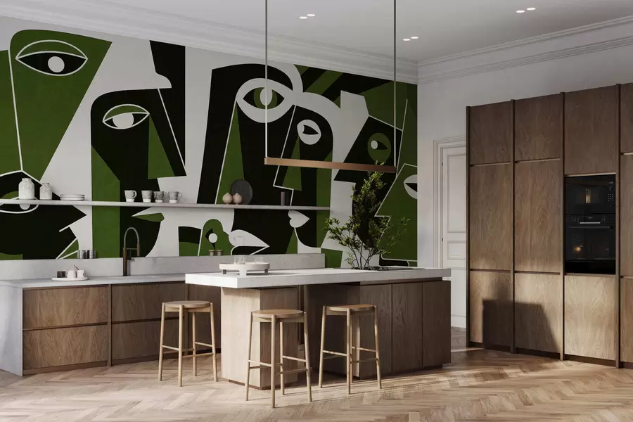 Papier peint Visages de style africain w05446v3