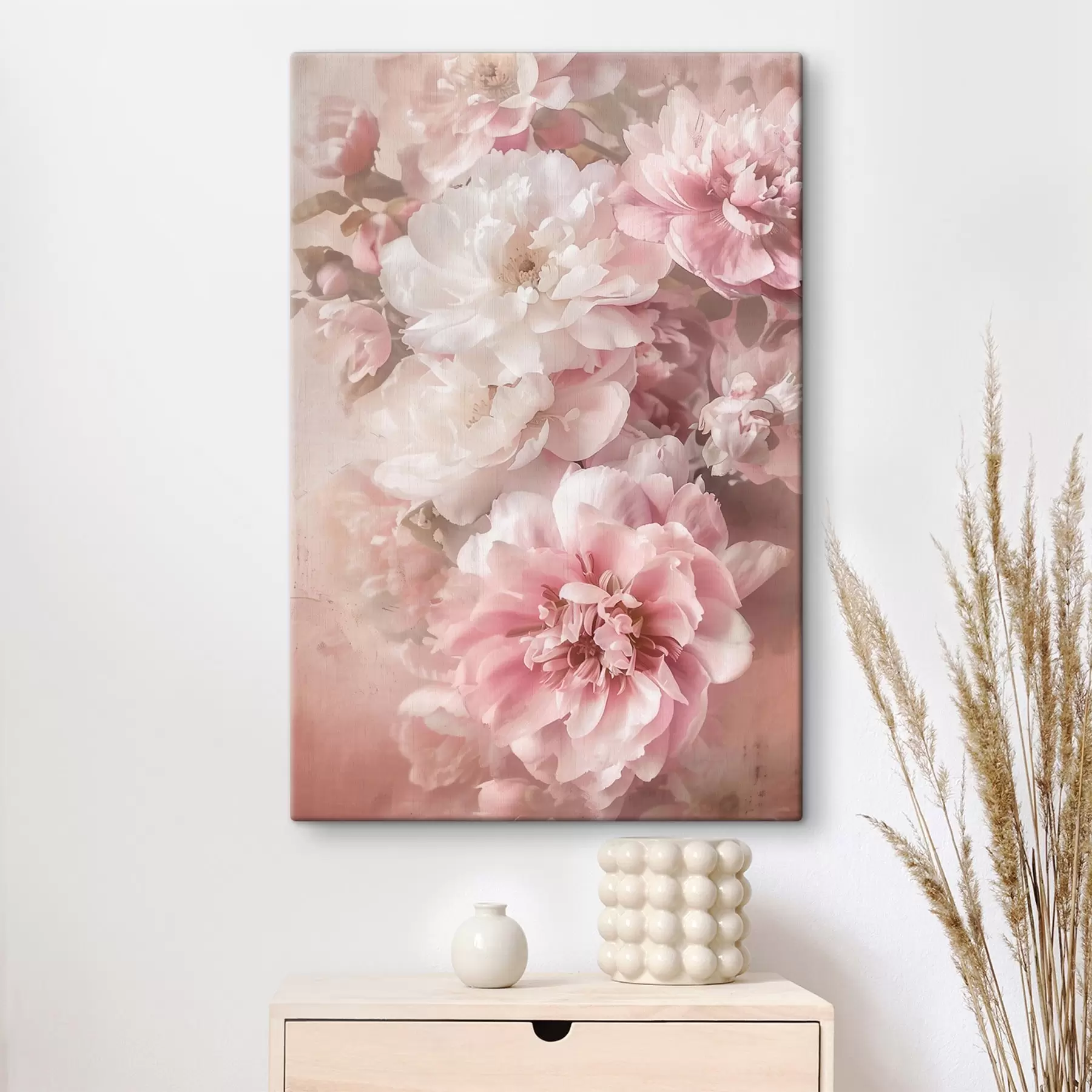 Tableau De délicates fleurs de pivoine s48566