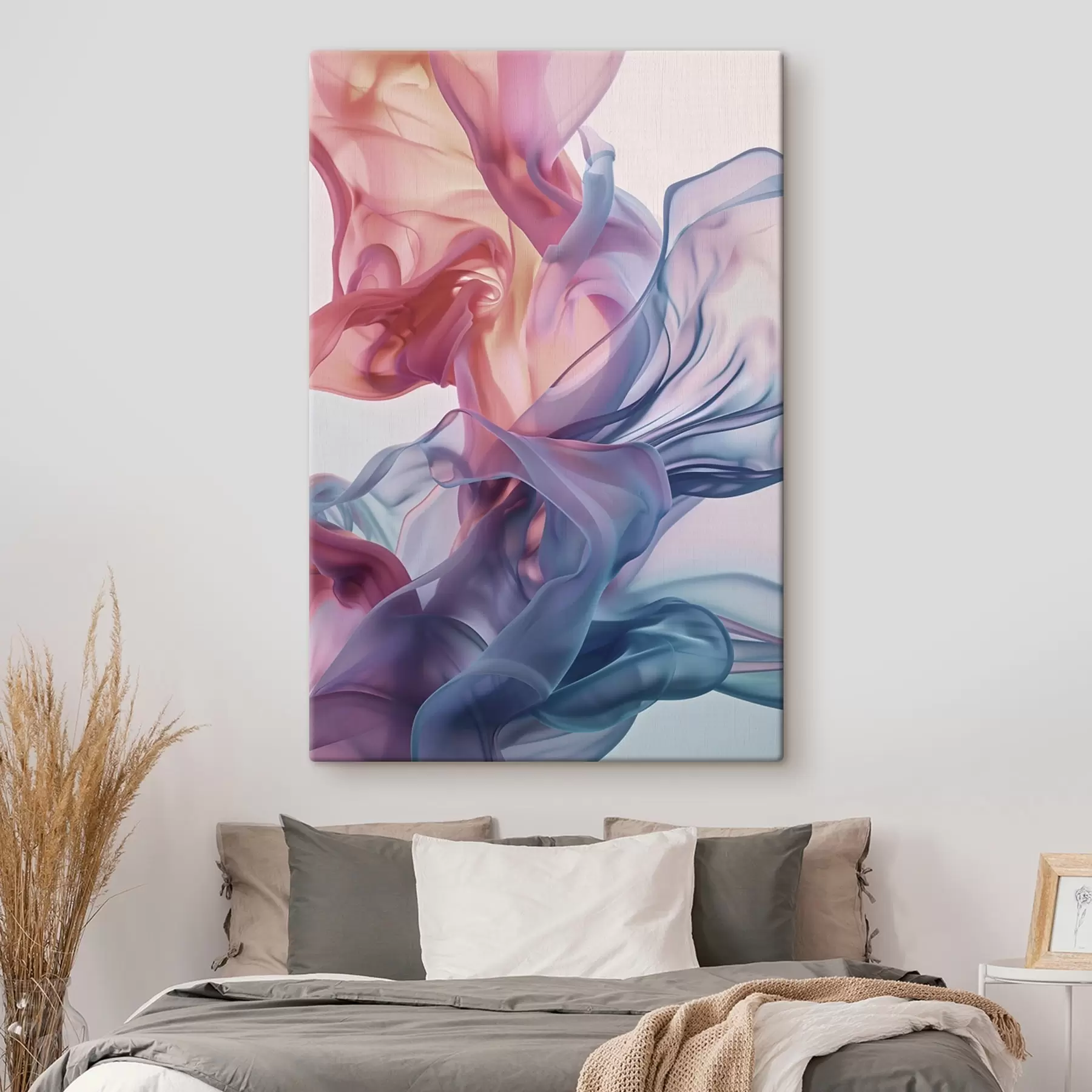 Tableau Abstraction lumineuse, vagues colorées, style contemporain s48581